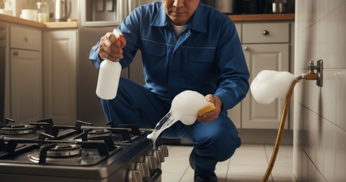cách kiểm tra rò rỉ gas