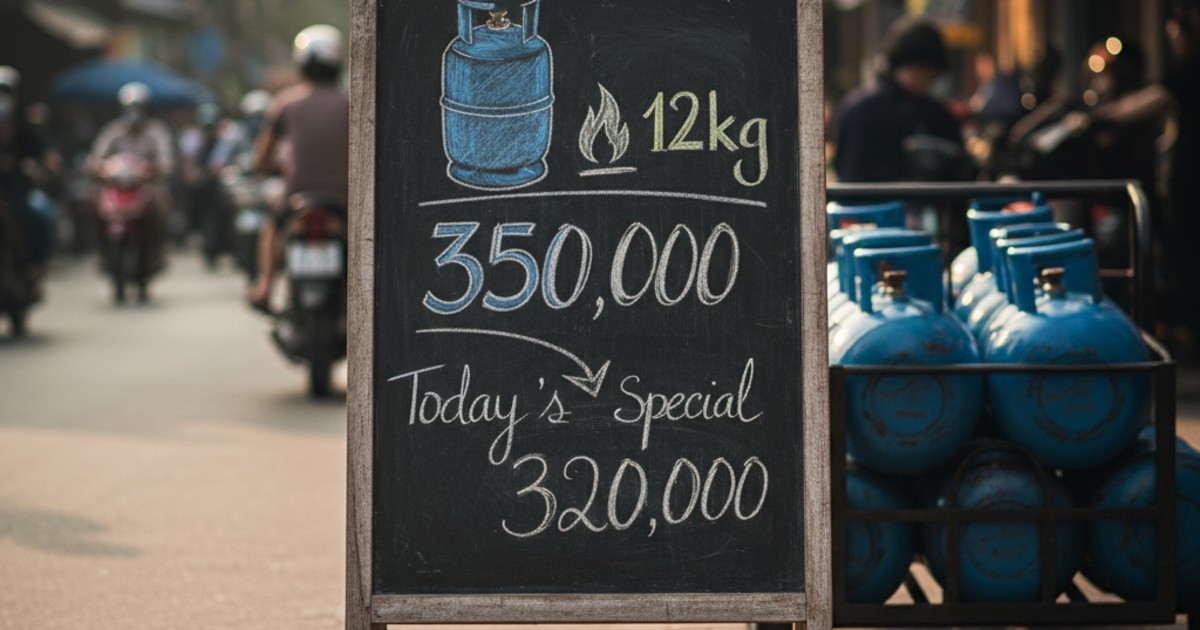 giá đổi bình gas 12kg hôm nay