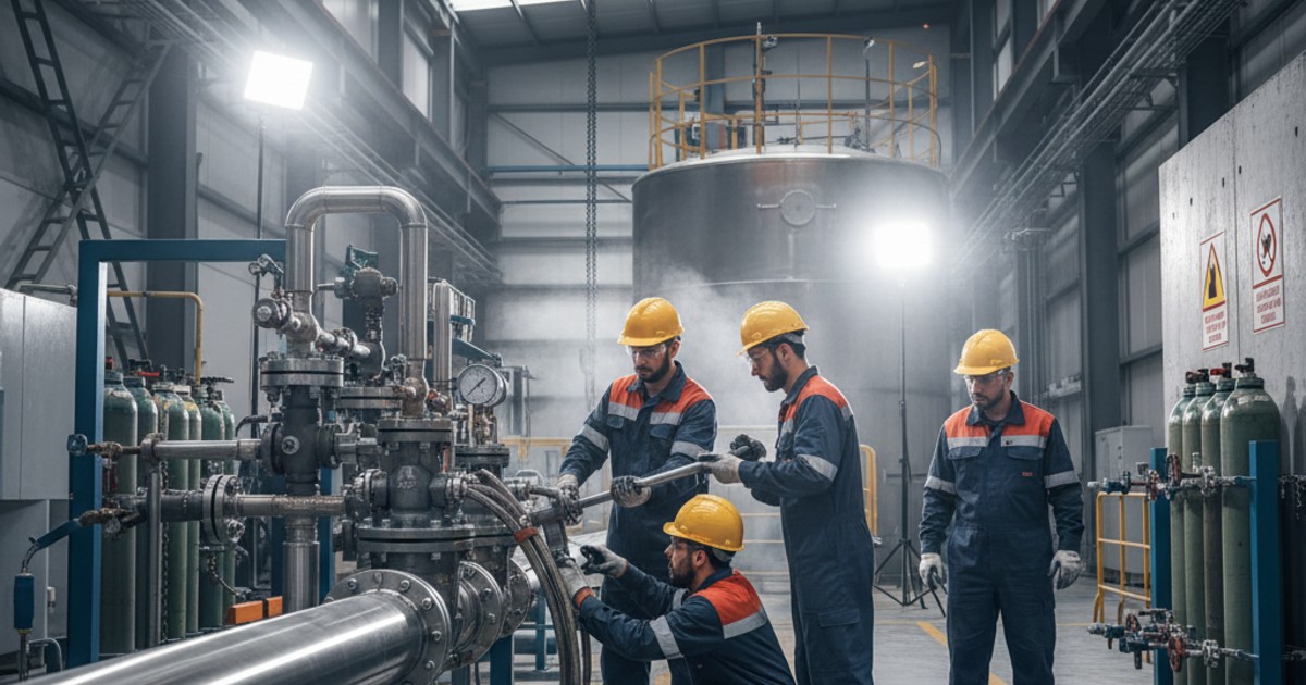Quy trình lắp đặt hệ thống gas công nghiệp chuẩn an toàn
