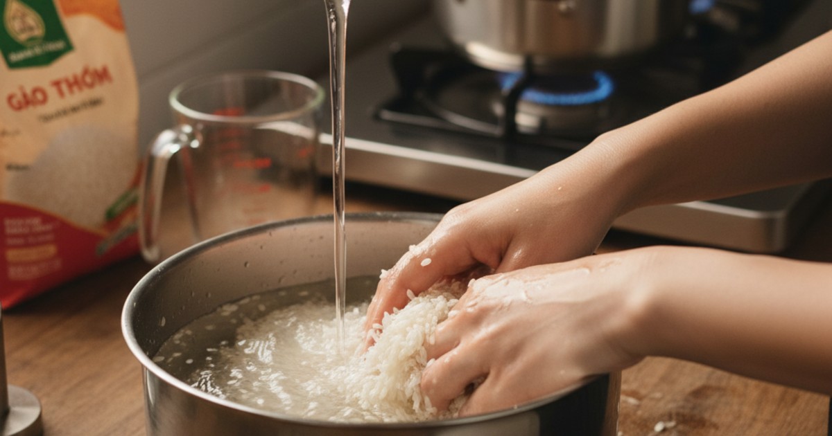 Các bước nấu cơm bằng bếp ga đơn giản