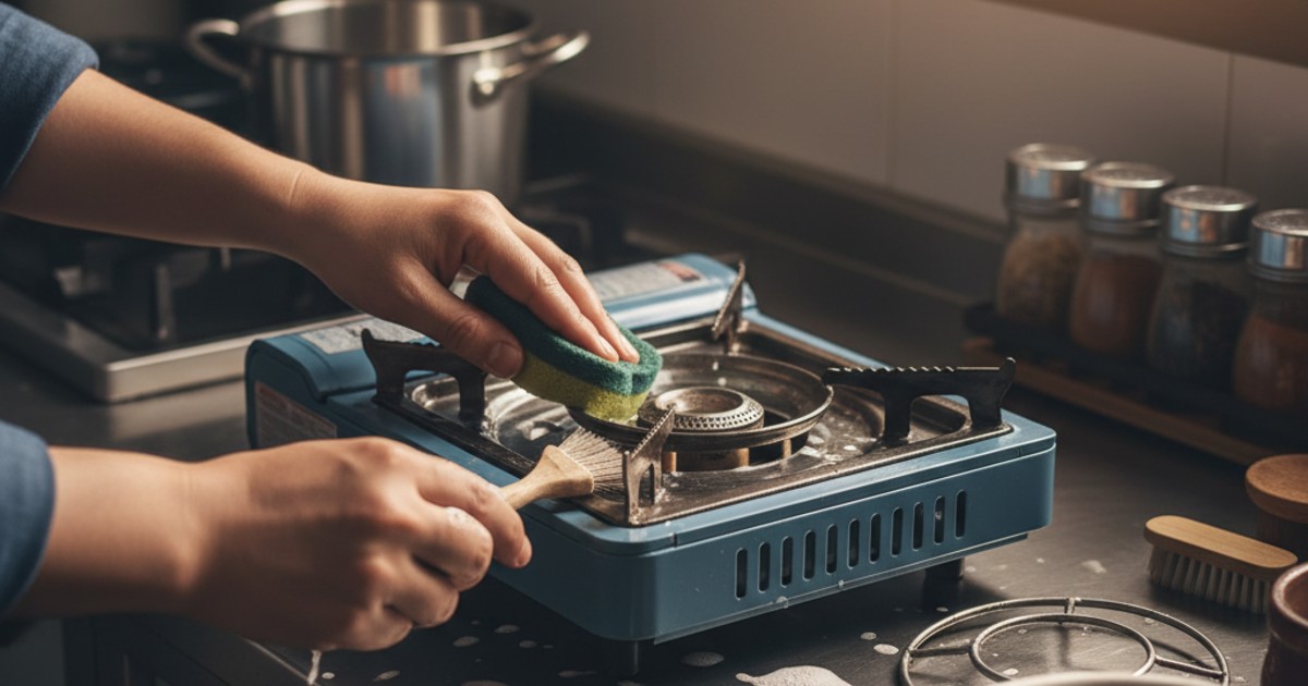 vệ sinh bếp ga mini