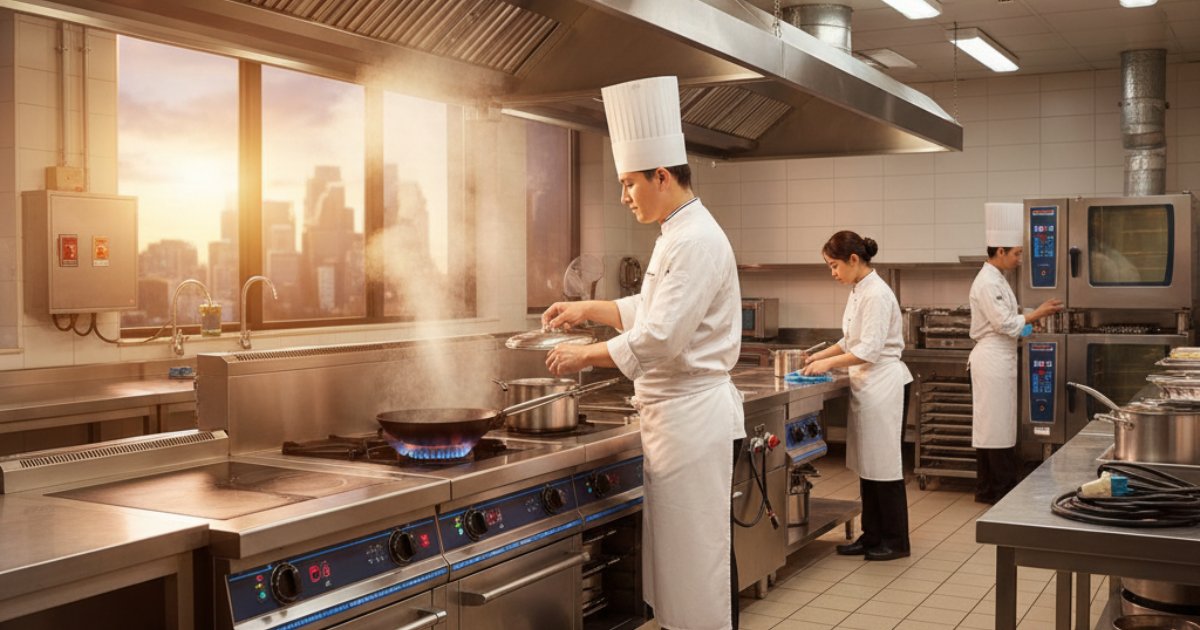 Quy trình vận hành bếp an toàn và tiết kiệm điện