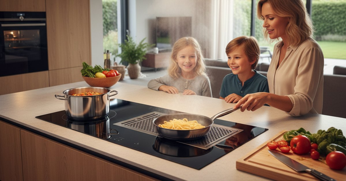 Tại sao nên lựa chọn bếp từ kết hợp hút mùi cho gia đình