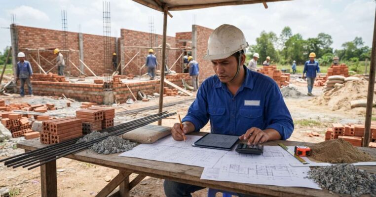tính vật liệu xây dựng nhà cấp 4