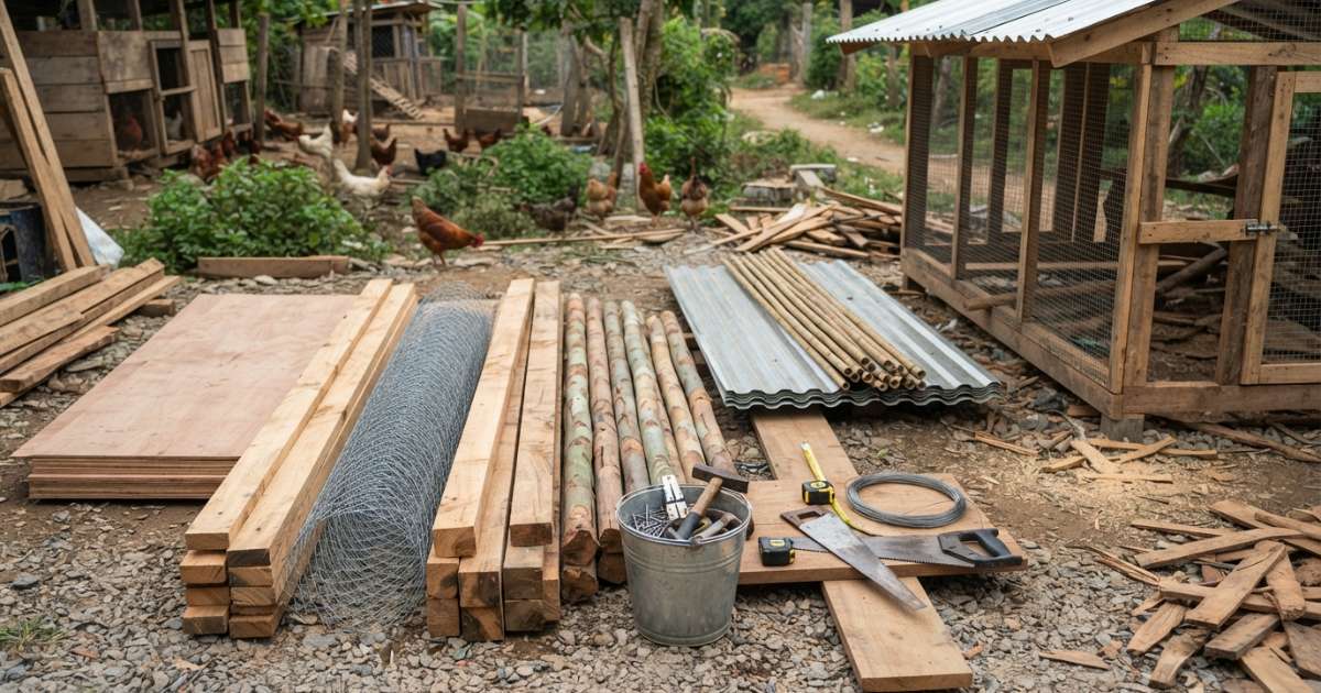 vật liệu xây dựng chuồng gà