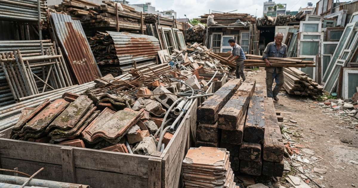 vật liệu xây dựng cũ