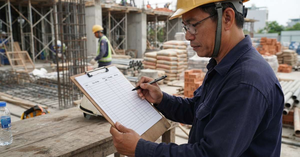 mẫu bảng kê vật liệu xây dựng